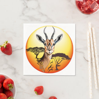 Gazelle African Antelope Wild  Animal Napkins