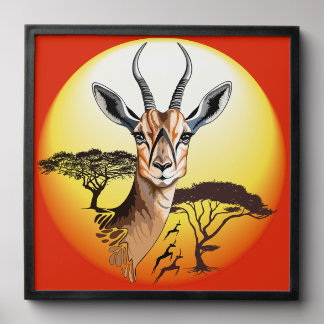 Gazelle African Antelope Wild  Animal Peel And Stick Photo Tile