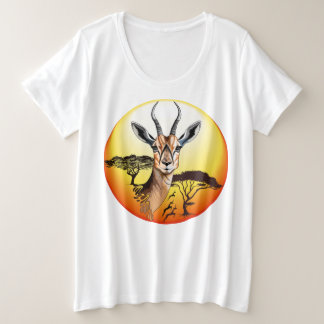 Gazelle African Antelope Wild  Animal Plus Size T-Shirt