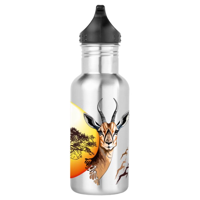 Gazelle African Antelope Wild  Animal Stainless Steel Water Bottle (Right)