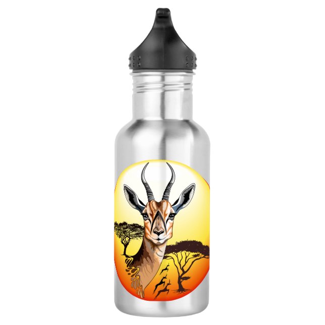 Gazelle African Antelope Wild  Animal Stainless Steel Water Bottle (Right)