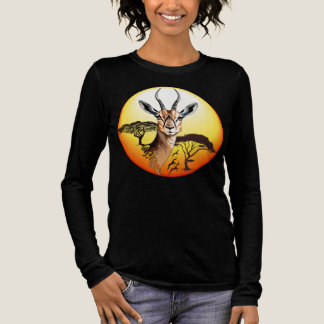 Gazelle African Antelope Wild  Animal Tri-Blend Shirt