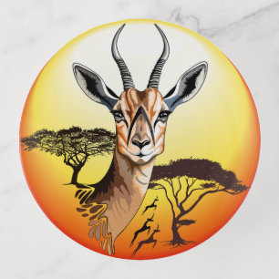 Gazelle African Antelope Wild  Animal Trinket Tray