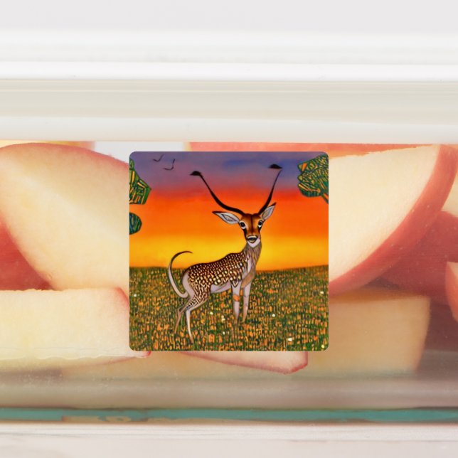 Gazelle at dusk labels (Affixed)