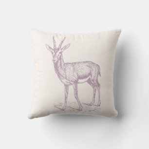 Gazelle Deer Throw Pillow