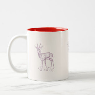 Gazelle Deer Two-Tone Coffee Mug