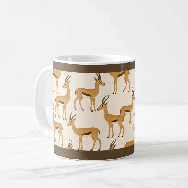 "GAZELLE PRINT" - 11 OZ. COFFEE MUG (Front Left)