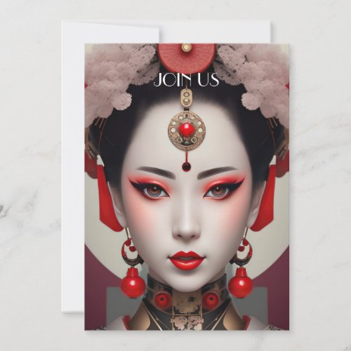 Gazing Geisha Invitation