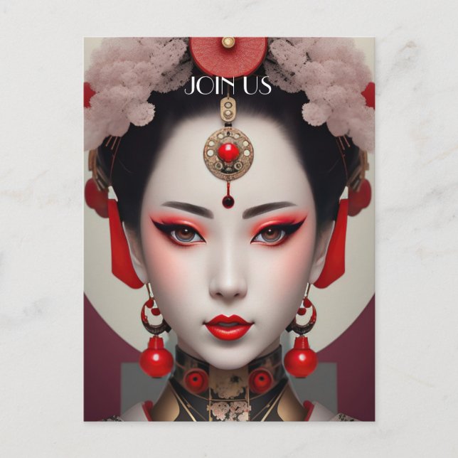Gazing Geisha Postcard (Front)