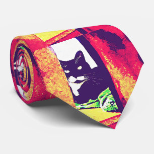 Gazing Lucy Painting Neck Tie