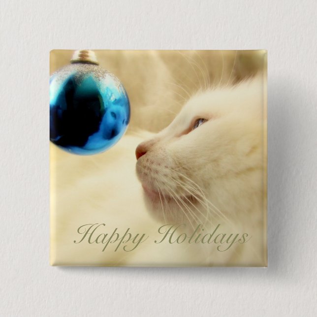 Gazing Upon A Blue Star Pinback Button (Front)