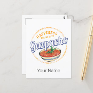 Gazpacho Soup Retro Cook Vintage Gourmet Spain Postcard
