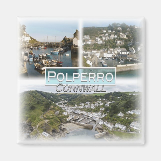 GB0157 Europe, England, Cornwall, Polperro, Fridge Magnet (Front)