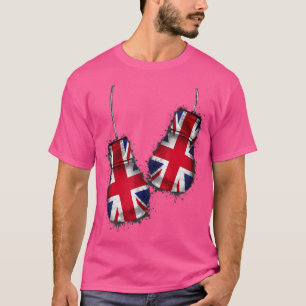 Gb Boxing Boxers Fans Flag Fight Gloves British Bo T-Shirt