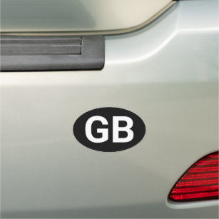 GB Car Magnet & UK black /British travel sticker
