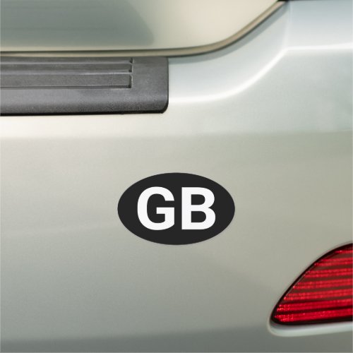 GB Car Magnet  UK black British travel sticker