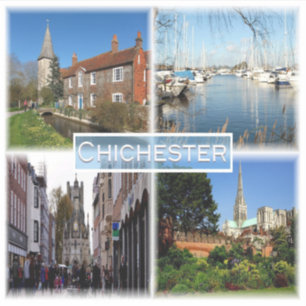 GB Chichester - Bosham Church and Brook House - Sticker