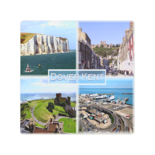 GB Dover Kent - Dover Castle - White Cliff - Castl Metal Print