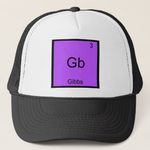 Gb - Gibbs Funny Chemistry Element Symbol T-Shirt Trucker Hat