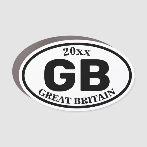 GB Great Britain Euro 2 Letter Custom Oval Car Magnet