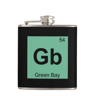 Gb - Green Bay Wisconsin Chemistry Periodic Table Flask