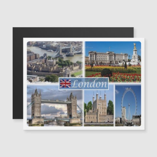 GB LONDON, England London, Large Fridge Magnet (Front/Back)