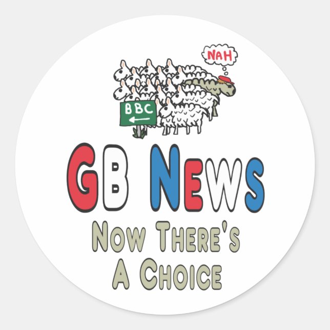 GB News Classic Round Sticker (Front)