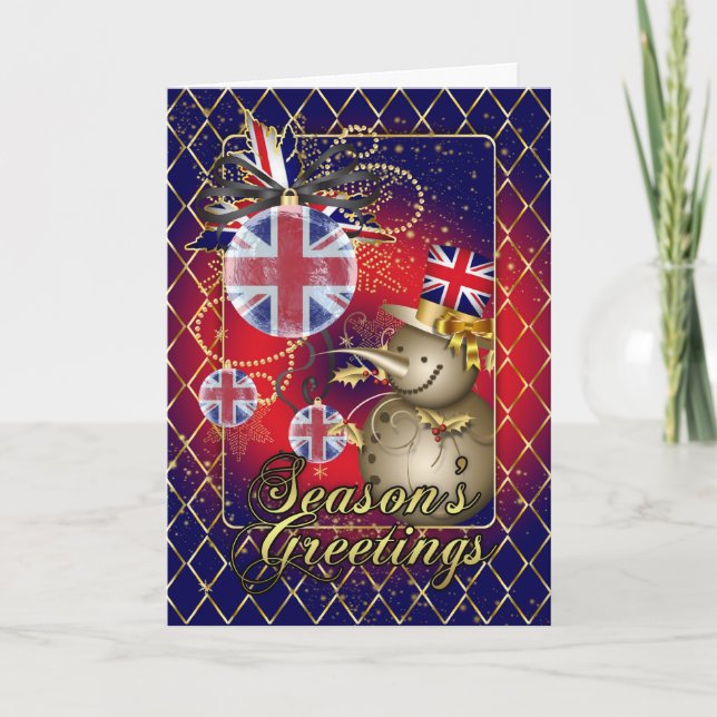 GB Patriotic Christmas Card - Season's Greetings S (Front)