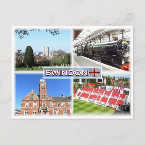 GB Swindon  Town Centre _ Railway Museum _ Town Postcard