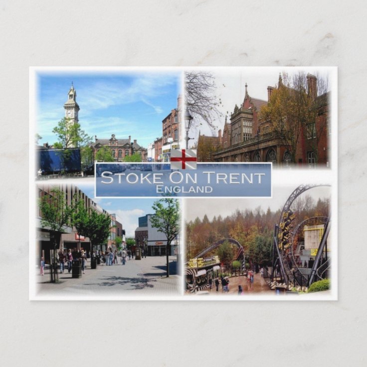 GB United Kingdom England StokeOnTrent Postcard Zazzle