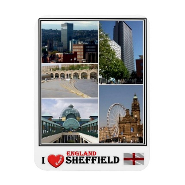 GB United Kingdom - England - Yorkshire Sheffield Magnet (Vertical)