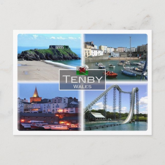 GB United Kingdom - Wales - Tenby - Postcard (Front)