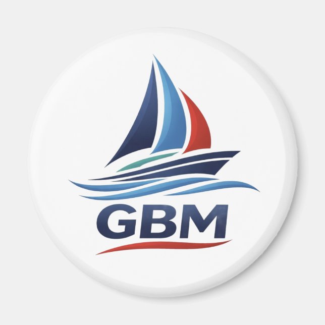 GBM Team  Standard, 5.7 Cm Circle Magnet (Front)