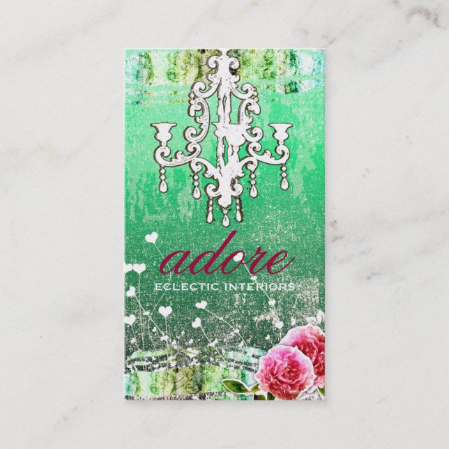 GC | Adore | Vintage | Mint Business Card (Front)