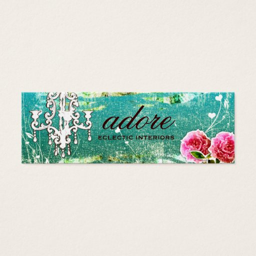 Customizable GC | Adore | Vintage Turquoise Business Card Templates