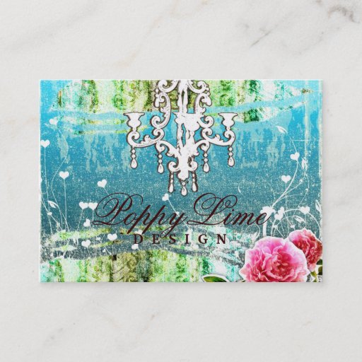 Customizable GC Adore Vintage Turquoise Gold Metallic Business Card