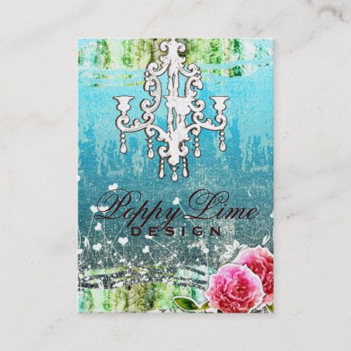GC Adore Vintage Turquoise Gold Metallic Business Card Templates