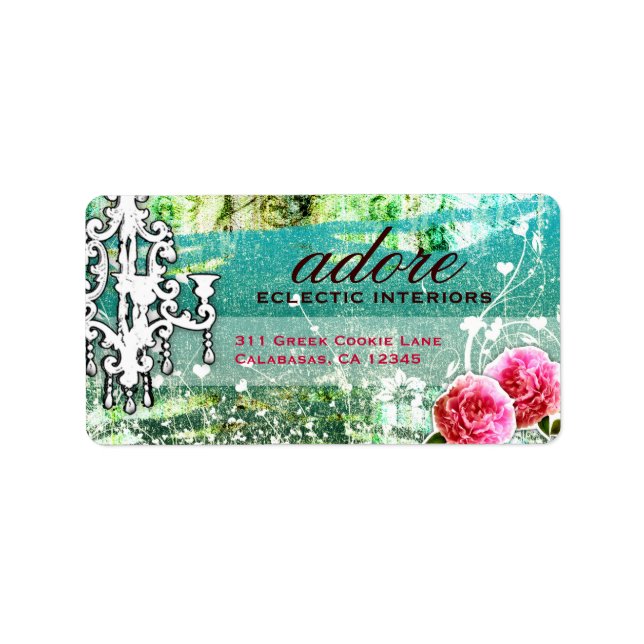 GC  Adore Vintage Turquoise Label (Front)