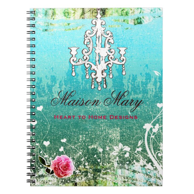 GC Adore Vintage Turquoise Notebook (Front)