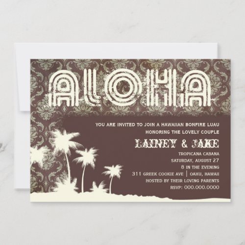 GC Aloha Luau Palm Pier Personalized Invitation
