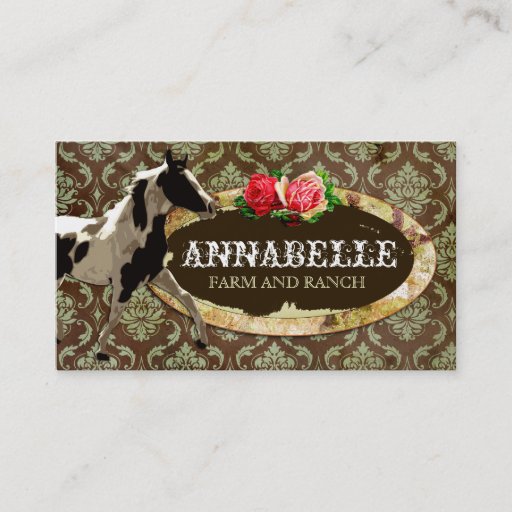Customizable GC | "AnnaBelles" Horse Ranch Business Card Template