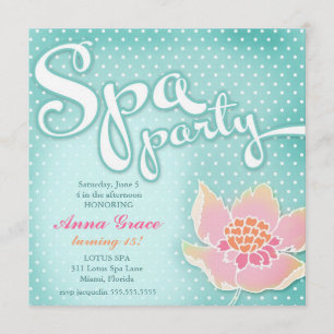 GC Aqua Spa Party Lotus Invitation