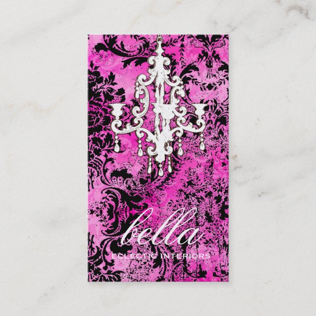 GC | Bella Chandelier | Gold Metallic Business Card (Front)