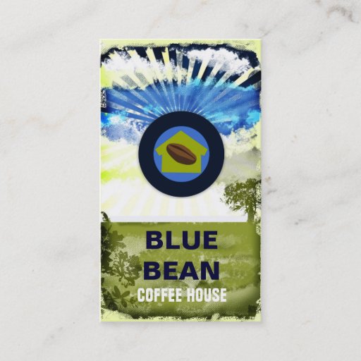 Customizable GC | Blue Bean Coffee House Business Card