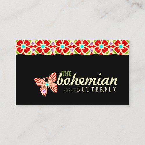 GC Bohemian Butterfly Business Card Template