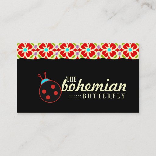 Customizable GC | Bohemian Ladybug Business Card Templates