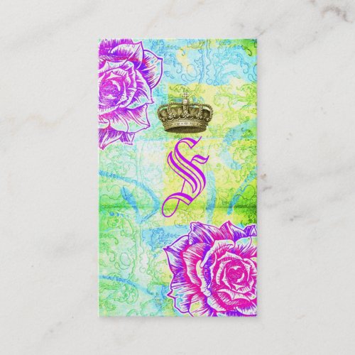GC Cali Vibrant Garden Crown Purple Garden Flowers Business Cards