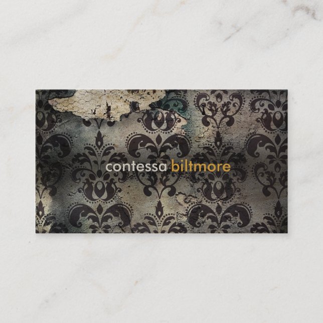 GC | Captivating Contessa | Matte Cream finish Business Card (Front)