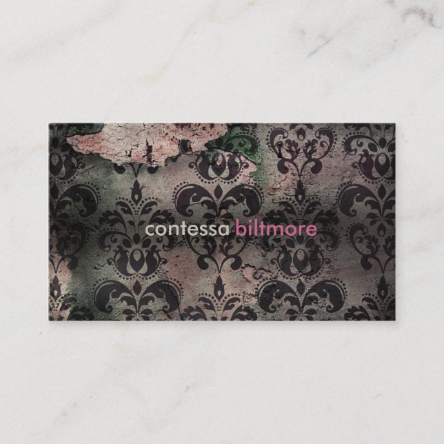 GC Captivating Contessa | Pink | MatteCreamCard Business Card (Front)