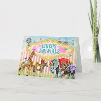 Gc Circus Animals  Food Card by TheGreekCookie at Zazzle